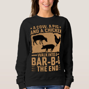 En ko, en gris och en kyckling går in på en Bar B T Shirt