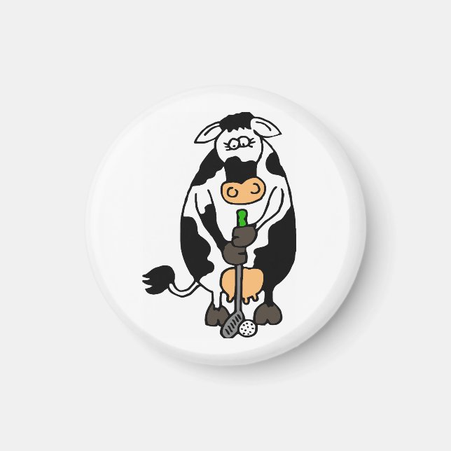 En ko som spelar golf magnet (Framsidan)