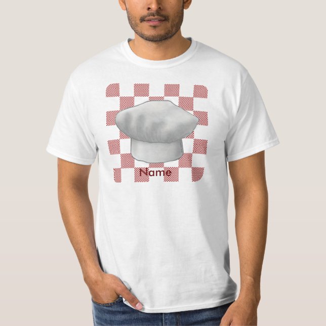 En kockhatt t-shirt i schackrutigt mönster (Framsida)