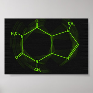 En koffeinmolekyl poster