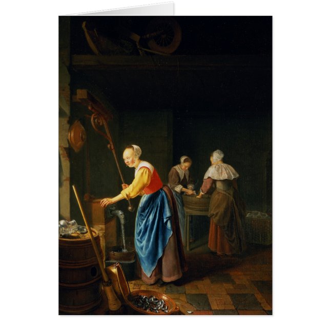 En kökplats hälsningskort (Framsidan)