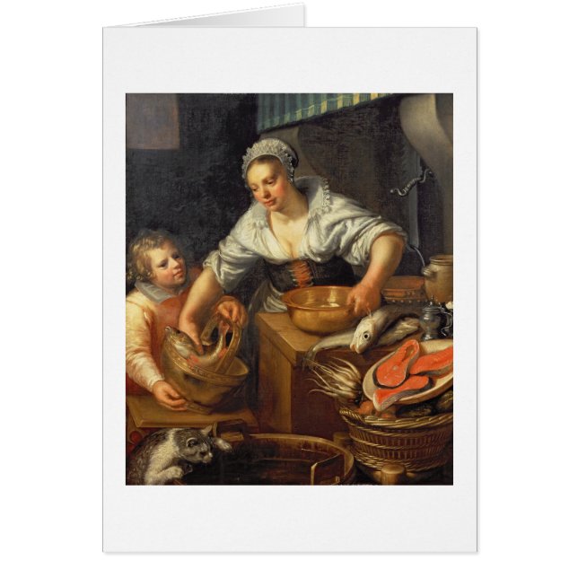 En kökplats hälsningskort (Framsidan)