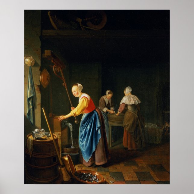 En köksscen poster (Framsidan)