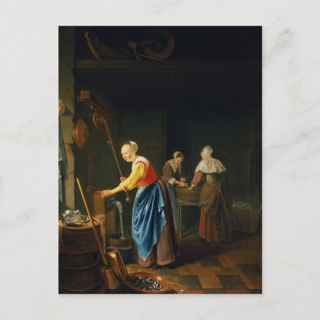 En köksscen vykort (Framsida)