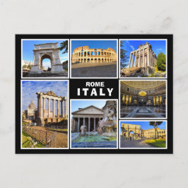 En kollage från Rom, Italien Vykort