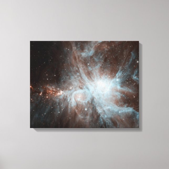 En koloni av unga stjärnor i hetten i Orion Nebula Canvastryck (Framsida)