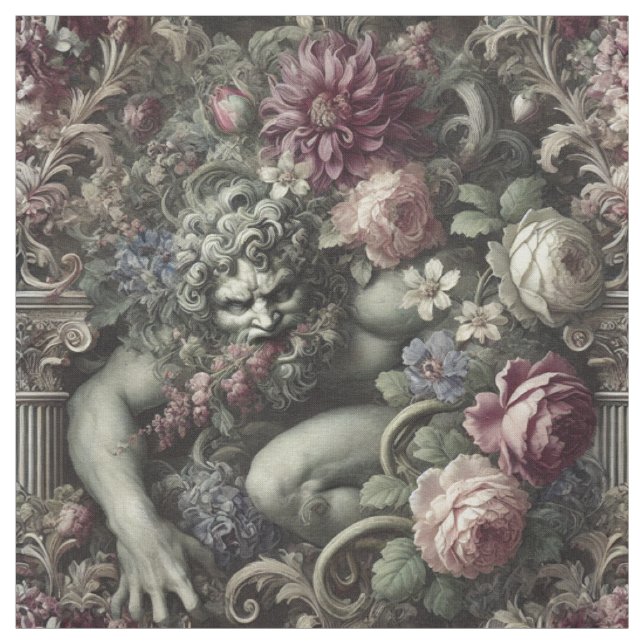 En kolossal komedi - Gothic Påstående Tile Tyg (Provkarta)