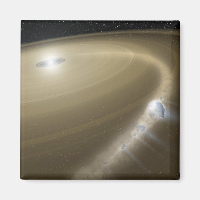 En komet som slits runt en död stjärna. magnet (Framsidan)