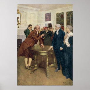 En kommitté av patrioter som levererar en poster