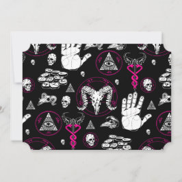 En kompakt hallotion mellan alla som ser öga esote inbjudningar