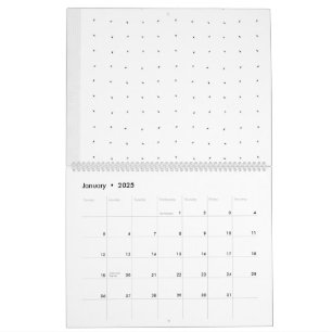 En komplicerad design för svartvit blommigt som är kalender