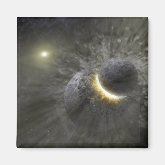 En konflikt mellan massiva objekt i rymden magnet (Framsidan)