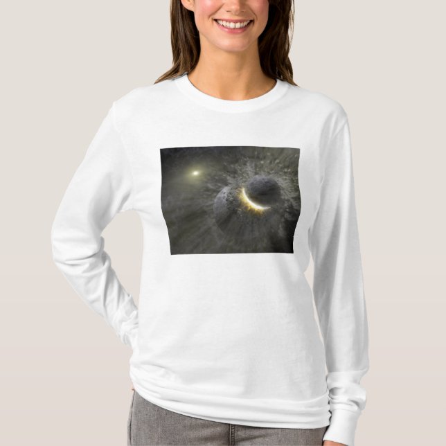 En konflikt mellan massiva objekt i rymden tee shirt (Framsida)