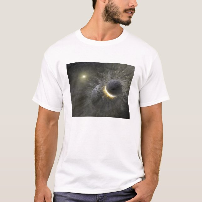 En konflikt mellan massiva objekt i rymden tee shirt (Framsida)