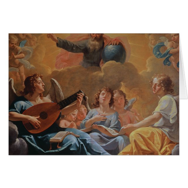 En konsert av änglar hälsningskort (Framsidan Horizontal)