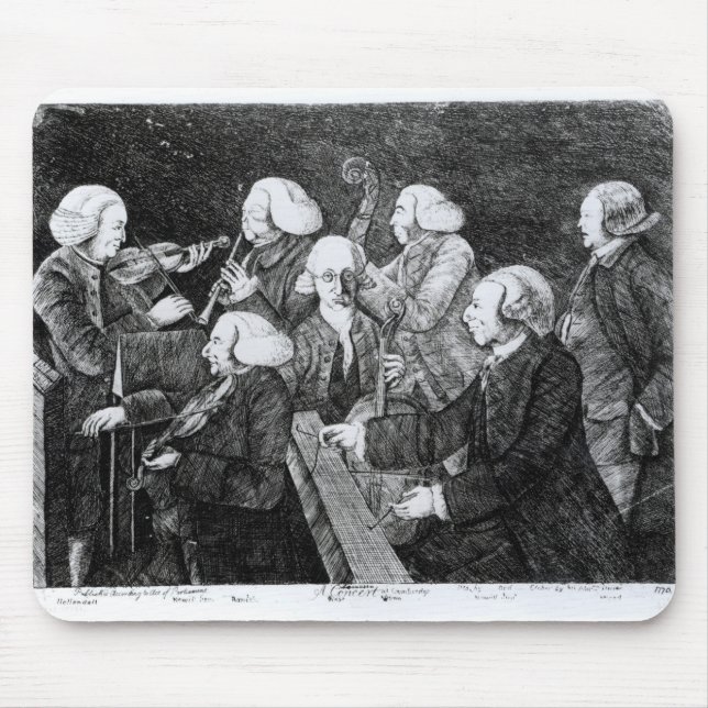 En konsert på Cambridge, 1770 Musmatta (Framsidan)