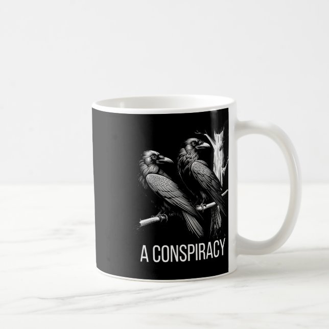 En konspiration av Ravens gotiic Raven Mörk Academ Kaffemugg (Höger)