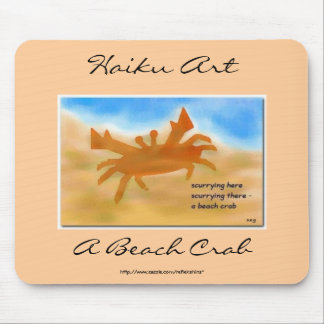 En konst Mousepad för strandkrabbaHaiku Musmatta