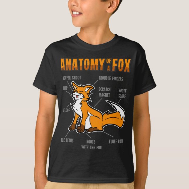 En konstig anatomi i ett Fox-Hårig Fursona Women M T Shirt (Framsida)