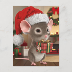 En konstig Cute-julmus Vykort