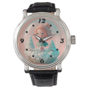 En konstig liten docka på ett moln armbandsur