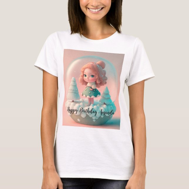 En konstig liten docka på ett moln t shirt (Framsida)