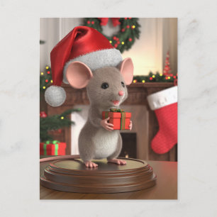 En konstig liten julmus vykort
