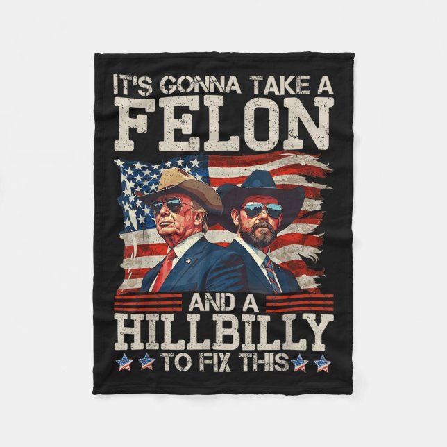 En konstig trump tar en Hillbilly och en Fleecefilt (Framsidan)