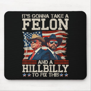 En konstig trump tar en Hillbilly och en Musmatta