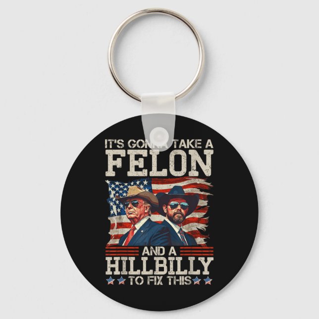 En konstig trump tar en Hillbilly och en Nyckelring (Framsida)