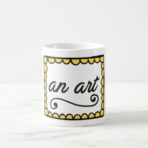 En konstmugg kaffemugg