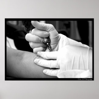 En konstnär i arbete poster