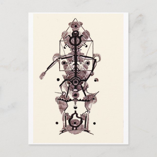 En konstnärs anatomi vykort (Framsida)