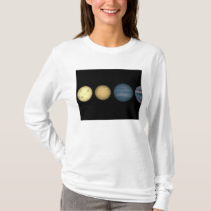 En konstnärs återgivande som jämför brunt, st t-shirt