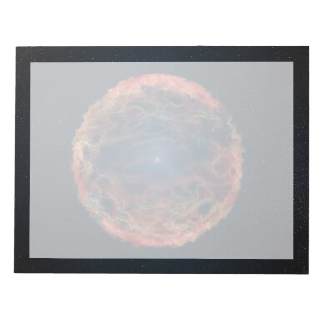 En konstnärs intryck av Supernova 1993j. Anteckningsblock (Framsida)