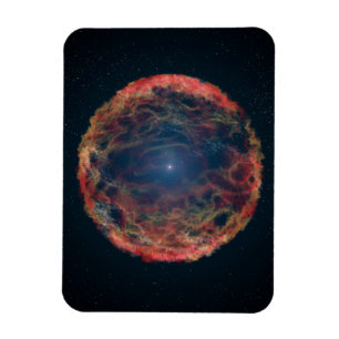 En konstnärs intryck av Supernova 1993j. Magnet