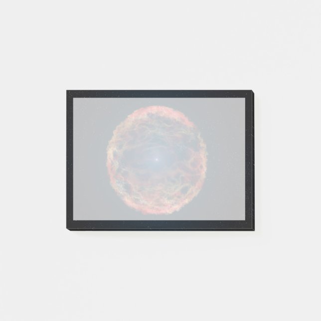 En konstnärs intryck av Supernova 1993j. Post-it Block (Framsida)