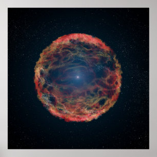 En konstnärs intryck av Supernova 1993j. Poster