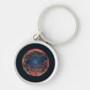 En konstnärs intryck av Supernova 1993j. Rund Silverfärgad Nyckelring