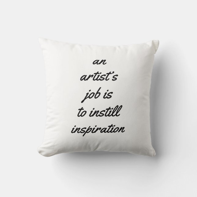 En konstnärs jobb i Dekorativ kudde (Framsida)