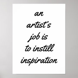 En konstnärs jobb Poster