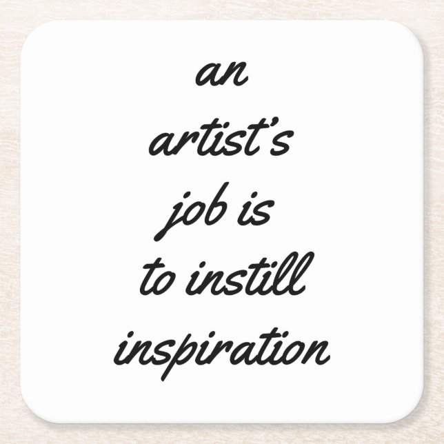 En konstnärs Pappra jobb Underlägg (Framsidan)