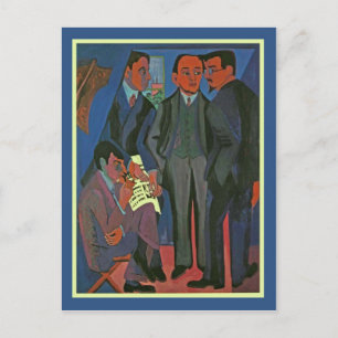 En konstnärsgrupp av Ernst Ludwig Kirchner Vykort