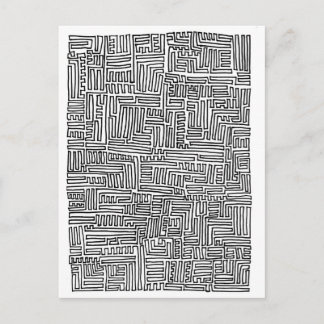 En-kontinuerlig linje vykort