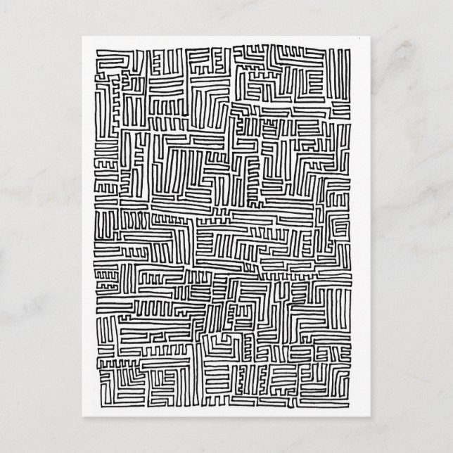 En-kontinuerlig linje vykort (Framsida)