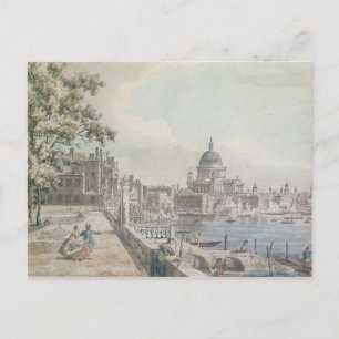 En kopia av en del av teckning från Canaletto, St. Vykort