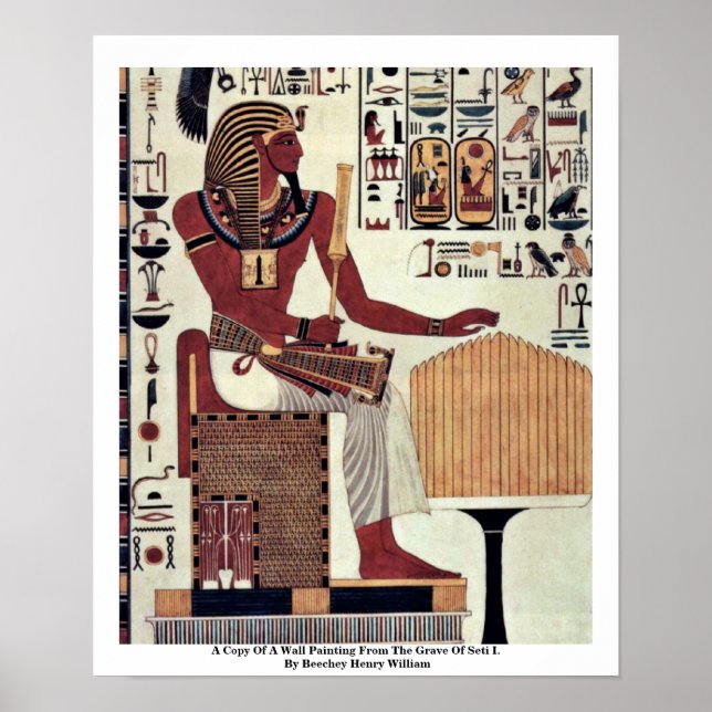 En kopia av en vägg som målats från SEI:s grav Poster (Framsidan)