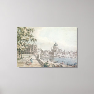 En kopiera av delen av en teckning vid Canaletto, Canvastryck