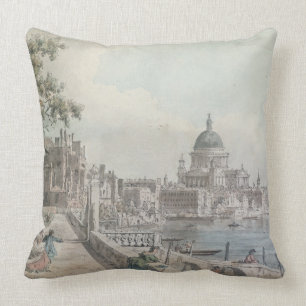 En kopiera av delen av en teckning vid Canaletto, Kudde