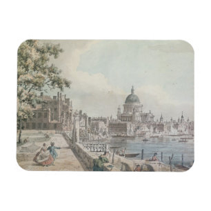 En kopiera av delen av en teckning vid Canaletto, Magnet